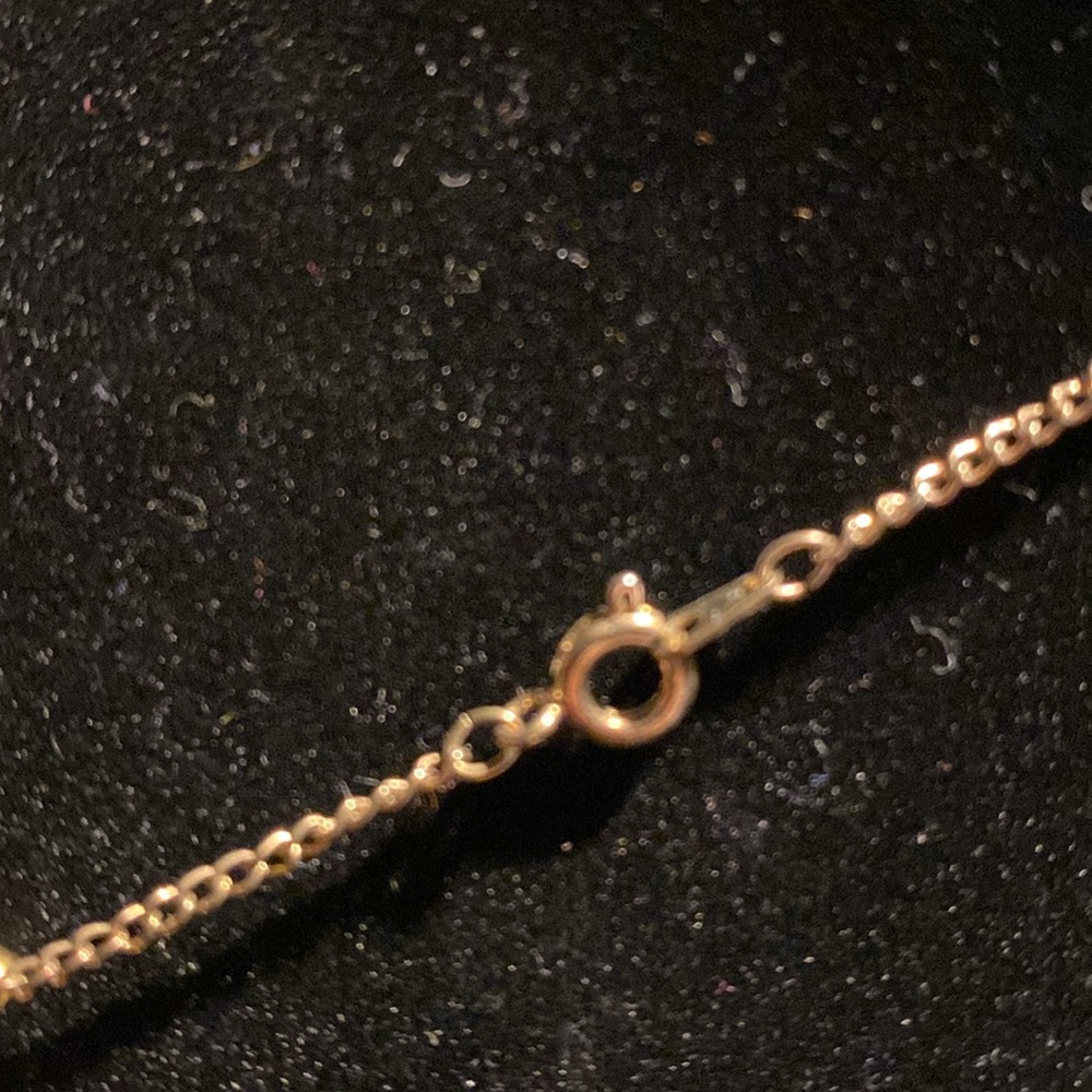 Gold Tone Kangaroo Pendant Necklace Iridescent Inlay Vintage Style - Picture 5 of 6